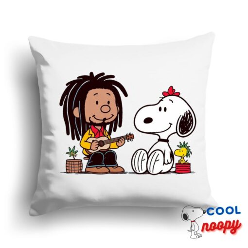 Exclusive Snoopy Bob Marley Square Pillow 1