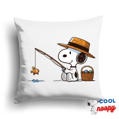 Exclusive Snoopy Fishing Square Pillow 1