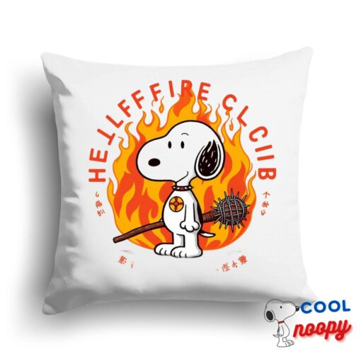 Exclusive Snoopy Hellfire Club Square Pillow 1