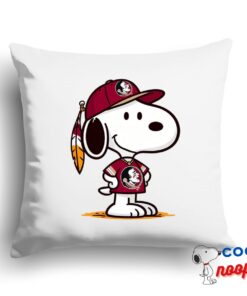 Exquisite Snoopy Florida State Seminoles Logo Square Pillow 1