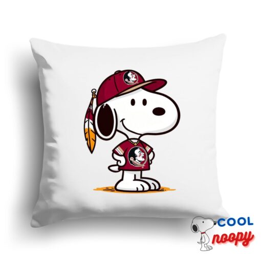Exquisite Snoopy Florida State Seminoles Logo Square Pillow 1