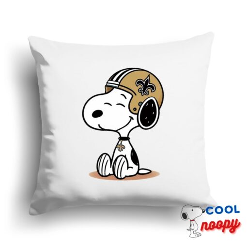 Exquisite Snoopy New Orleans Saints Logo Square Pillow 1