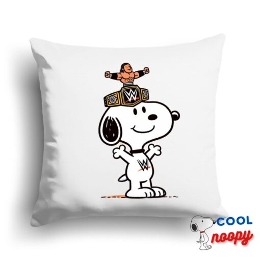 Exquisite Snoopy Wwe Square Pillow 1