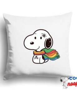 Eye Opening Snoopy Pride Symbol Square Pillow 1