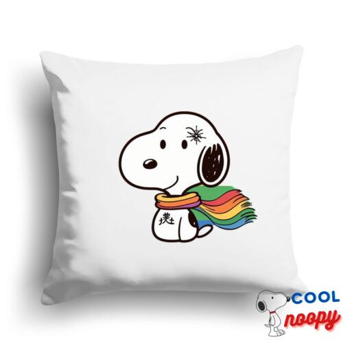 Eye Opening Snoopy Pride Symbol Square Pillow 1