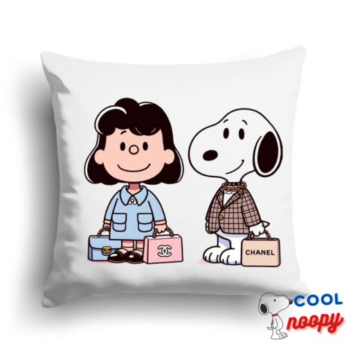 Fascinating Snoopy Chanel Square Pillow 1