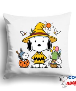 Fascinating Snoopy Easter Square Pillow 1