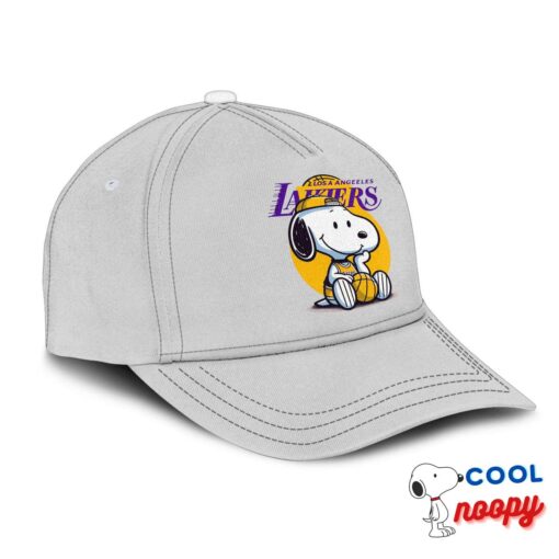Fascinating Snoopy Los Angeles Lakers Logo Hat 2