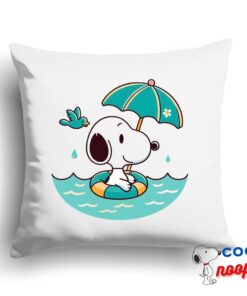 Fascinating Snoopy Swim Square Pillow 1