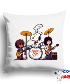 Gorgeous Snoopy Aerosmith Rock Band Square Pillow 1