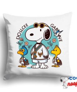 Gorgeous Snoopy Dolce And Gabbana Square Pillow 1