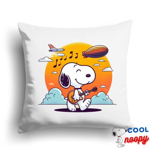 Gorgeous Snoopy Led Zeppelin Square Pillow 1