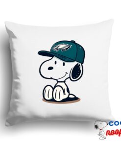Gorgeous Snoopy Philadelphia Eagles Logo Square Pillow 1