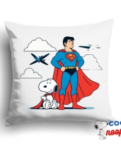 Gorgeous Snoopy Superman Square Pillow 1