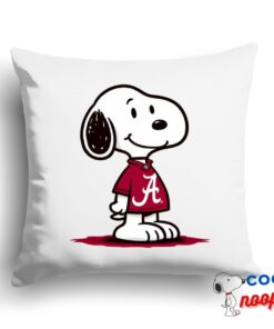 Greatest Snoopy Alabama Crimson Tide Logo Square Pillow 1