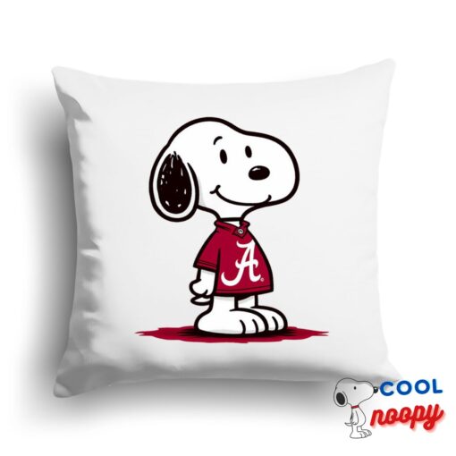 Greatest Snoopy Alabama Crimson Tide Logo Square Pillow 1