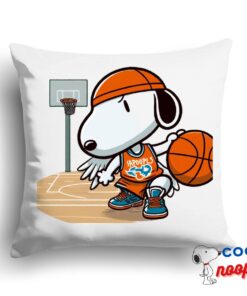Greatest Snoopy Basketball Square Pillow 1