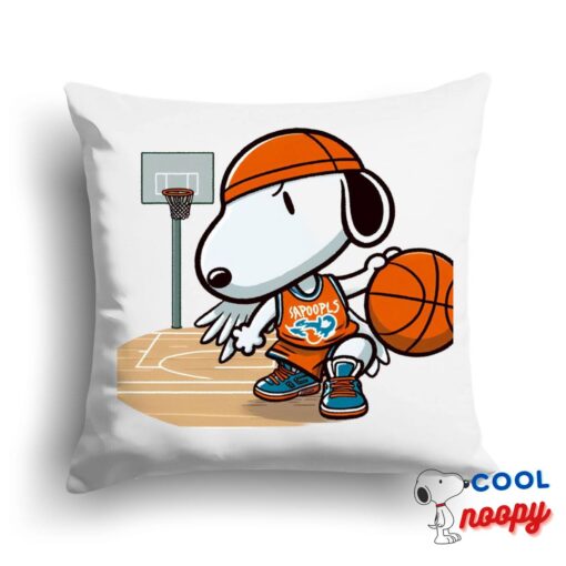 Greatest Snoopy Basketball Square Pillow 1