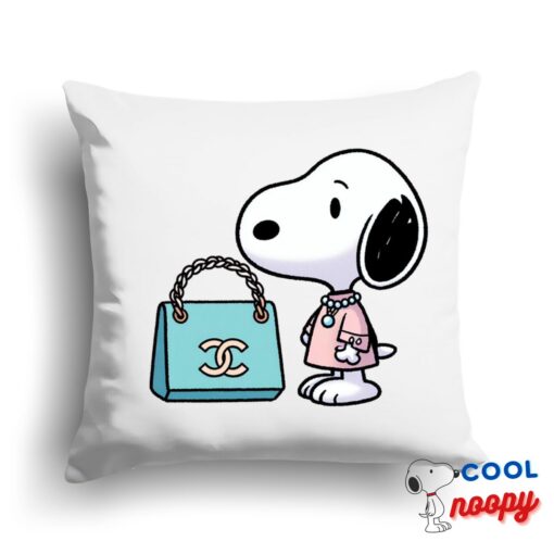 Greatest Snoopy Chanel Square Pillow 1