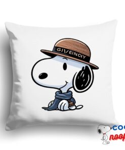 Greatest Snoopy Givenchy Logo Square Pillow 1