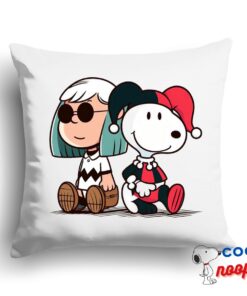 Greatest Snoopy Harley Quinn Square Pillow 1