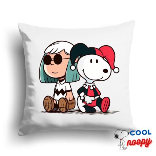 Greatest Snoopy Harley Quinn Square Pillow 1