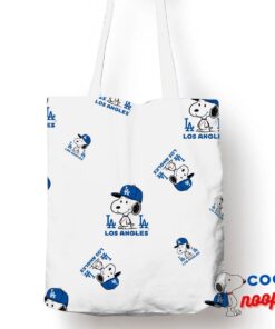 Greatest Snoopy Los Angeles Dodger Logo Tote Bag 1