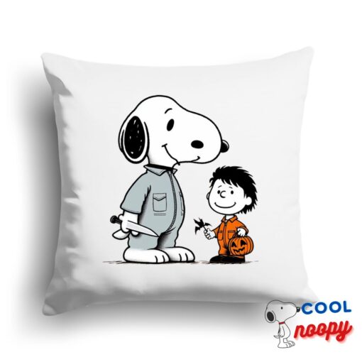 Greatest Snoopy Michael Myers Square Pillow 1