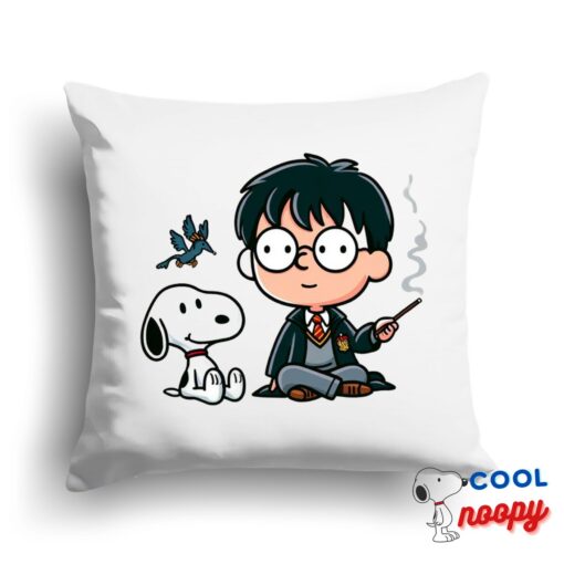 Impressive Snoopy Harry Potter Square Pillow 1