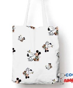 Impressive Snoopy Mickey Mouse Tote Bag 1