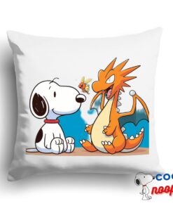 Impressive Snoopy Pokemon Square Pillow 1