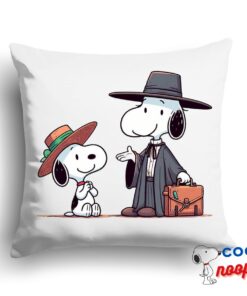 Impressive Snoopy Teacher Square Pillow 1