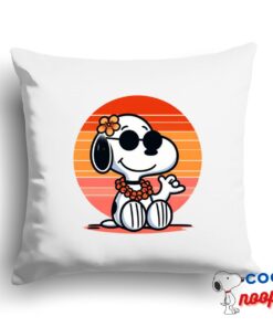Inexpensive Snoopy Aloha Square Pillow 1