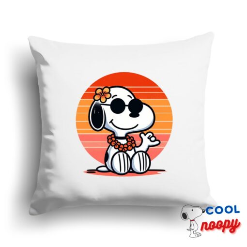 Inexpensive Snoopy Aloha Square Pillow 1