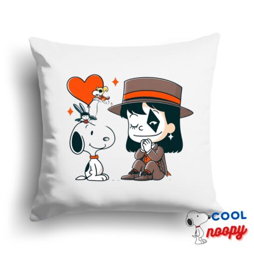 Inexpensive Snoopy Harley Quinn Square Pillow 1