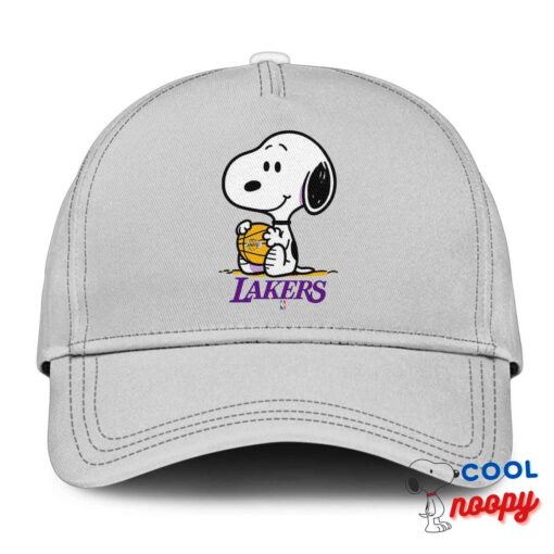 Inexpensive Snoopy Los Angeles Lakers Logo Hat 3