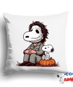 Inexpensive Snoopy Michael Myers Square Pillow 1