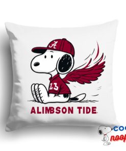 Inspiring Snoopy Alabama Crimson Tide Logo Square Pillow 1