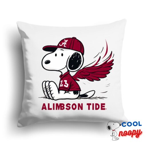 Inspiring Snoopy Alabama Crimson Tide Logo Square Pillow 1