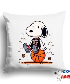 Inspiring Snoopy Basketball Square Pillow 1