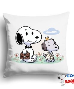 Inspiring Snoopy Chanel Square Pillow 1