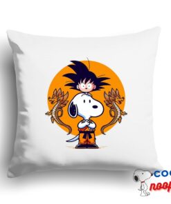 Inspiring Snoopy Dragon Ball Z Square Pillow 1