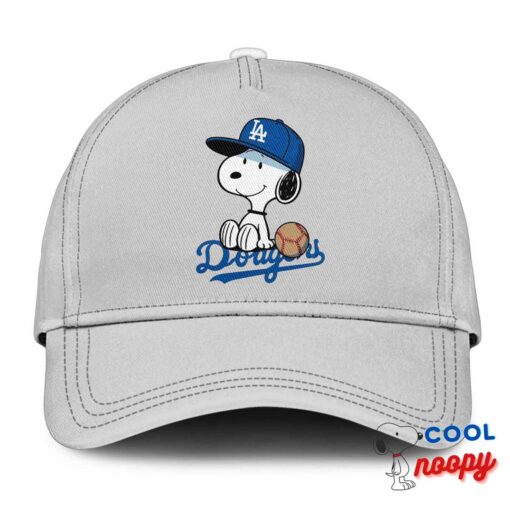 Inspiring Snoopy Los Angeles Dodger Logo Hat 3