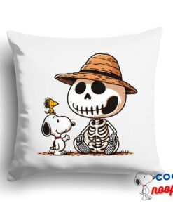 Inspiring Snoopy Skull Square Pillow 1