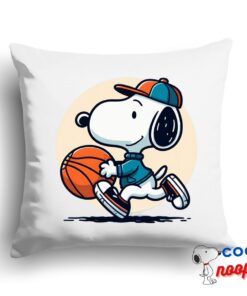 Irresistible Snoopy Basketball Square Pillow 1