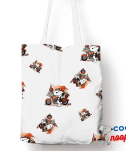 Irresistible Snoopy Harley Davidson Tote Bag 1