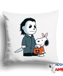 Irresistible Snoopy Michael Myers Square Pillow 1