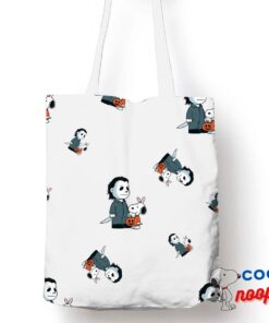 Irresistible Snoopy Michael Myers Tote Bag 1