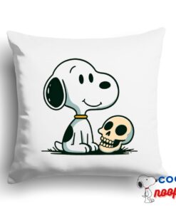Irresistible Snoopy Skull Square Pillow 1