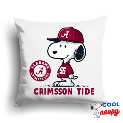 Irresistiblesnoopy Alabama Crimson Tide Logo Square Pillow 1